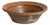 Early 20th Century Rustic Ceramic Plate Vase in Earth Tone For Sale
