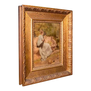 1900's Antique Convex Glass Print