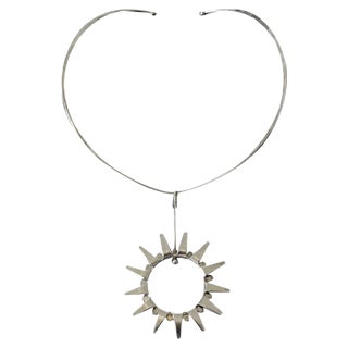 Silver Collier by Tone Vigeland For Sale
