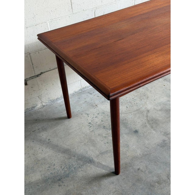Vintage Danish Teak Extension Dining Table Mid Century Modern Expandable Scandinavian For Sale In Los Angeles - Image 6 of 10