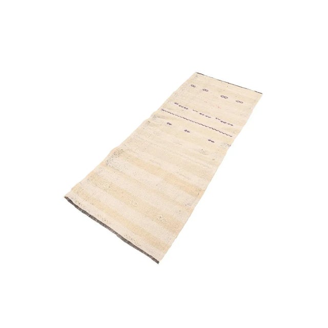 Mid-Century Modern Mid 20th Century Vintage Turkish Modern Kilim Runner For Sale - Image 3 of 7