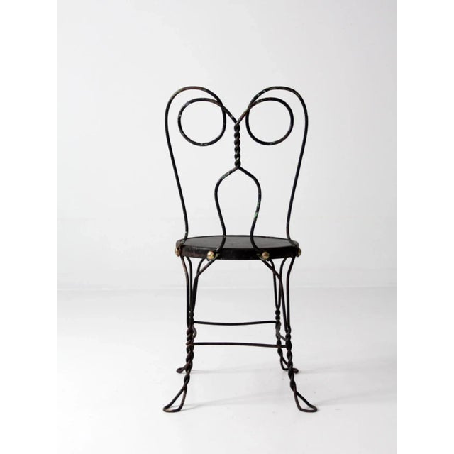 Late 19th Century Antique Ice Cream Parlor Chair For Sale - Image 5 of 6