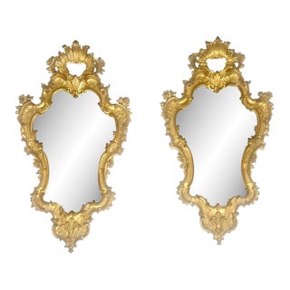 19th Century Italian Carved Giltwood Mirrors For Sale