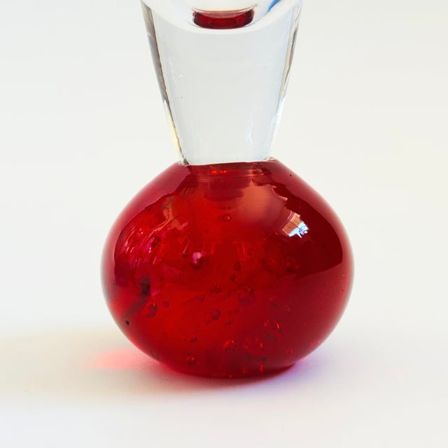 Red Colorful Postmodern Art Glass Cordials - Set of 6 For Sale - Image 8 of 11