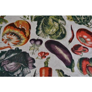 Modernist Linen Fabric With Fruit Pattern by Kelly O'Neal- 15 Yards For Sale