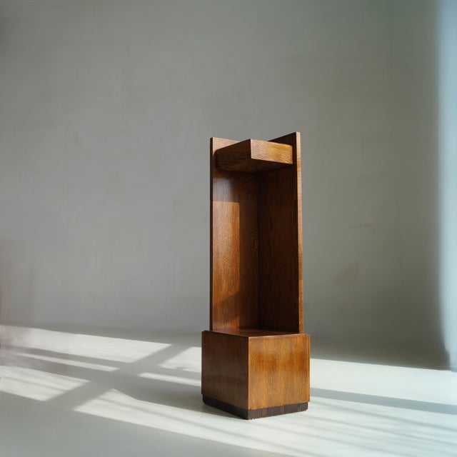 Dutch Art Deco Hague School Corner Pedestal, 1920s For Sale - Image 4 of 16