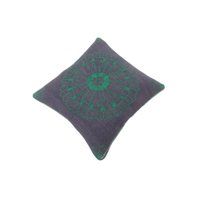 Shabby Chic Dunbar Kilim Suzani Handmade Pillow For Sale - Image 3 of 9