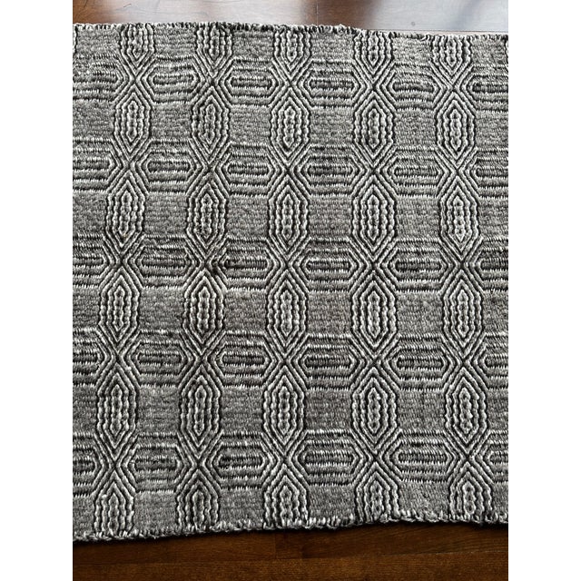 Vintage Handwoven Navajo Double Saddle Blanket - Stripe Ingrain Twill-Weave For Sale - Image 9 of 18