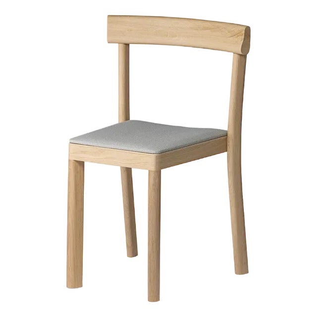 Galta Natural Oak and Grey Fabric Chair by SCMP Design Office for Kann Design For Sale
