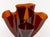Fontana Arte Fontana Arte Amber Art Glass Cartoccio Vase For Sale - Image 4 of 10