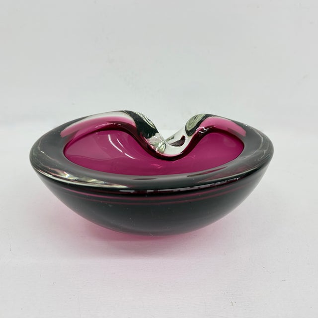 Pink Sommerso Murano Glass Bowls, 1970s, Set of 3 For Sale - Image 12 of 18