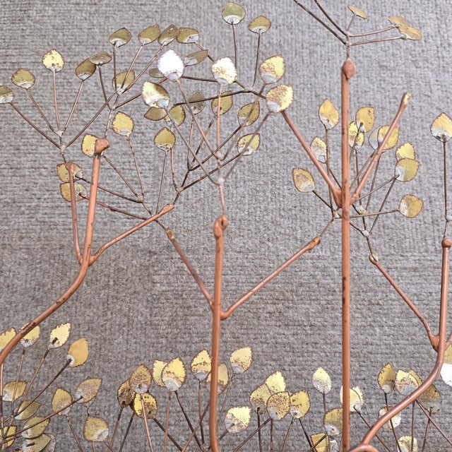 Mid-Century Modern Mid-Century Organic Modern Curtis Jeré Brass Tree Wall Sculpture, 57" For Sale - Image 3 of 18
