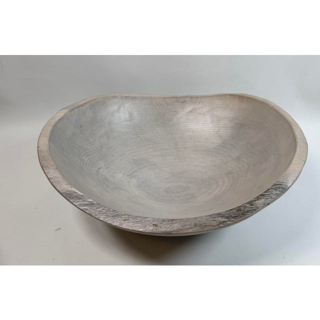 Wood Spencer Peterman Large Driftwood Oak Wooden Bowl 15” For Sale - Image 7 of 10