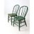 Wood Antique Green Farmhouse Windsor Chairs Pair For Sale - Image 7 of 11