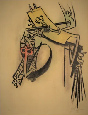 Wifredo Lam, Montee de Seve, from the suite Pleni Luna., 1974