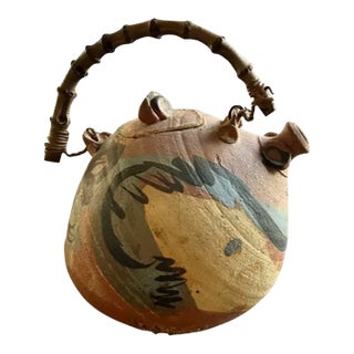 Mid Century Studio Pottery Tea Pot, Signed For Sale