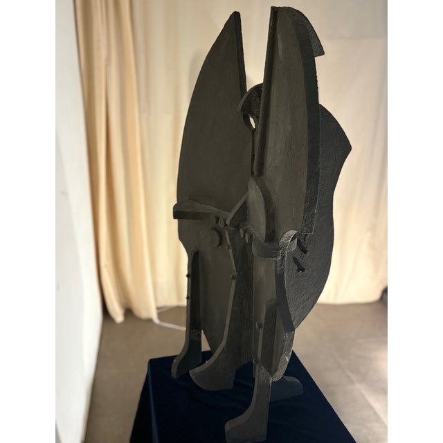 Abstract Constructivist Table Sculpture in Paint & Compressed Wood by Ponzio IV, 1976 For Sale - Image 4 of 10