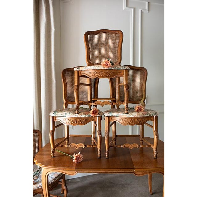 Vintage Henredon Cane Back French Provincial Chairs, Set of Four For Sale - Image 13 of 13
