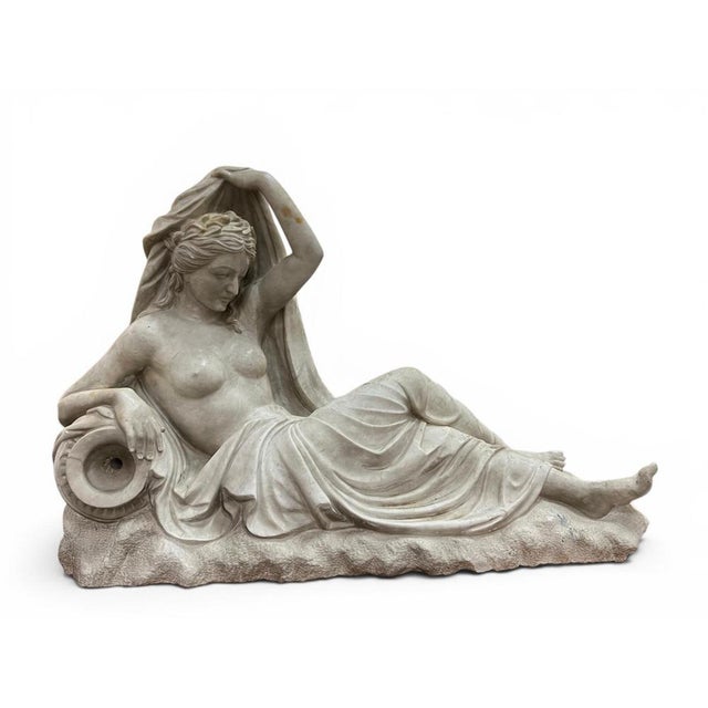 Italian Artist, Large Sculptures of Greek Mythological Figures, 1990, Marble, Set of 2 For Sale - Image 4 of 8