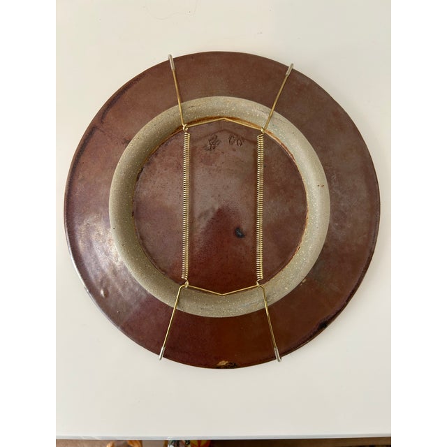 Vintage Studio Pottery Absract Decorative Plate For Sale - Image 9 of 10