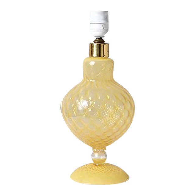 Italian Opaline Murano Glass Table Lamp, 1960s For Sale