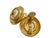 Givenchy 1980s Givenchy Classic Chanel Inspired Glass "Gg" Logo Glass Pearl Gold Plated Earrings, 2 Pieces For Sale - Image 4 of 4