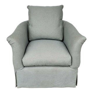 Skirted Marge Carson High Profile Lounge Club Chair For Sale