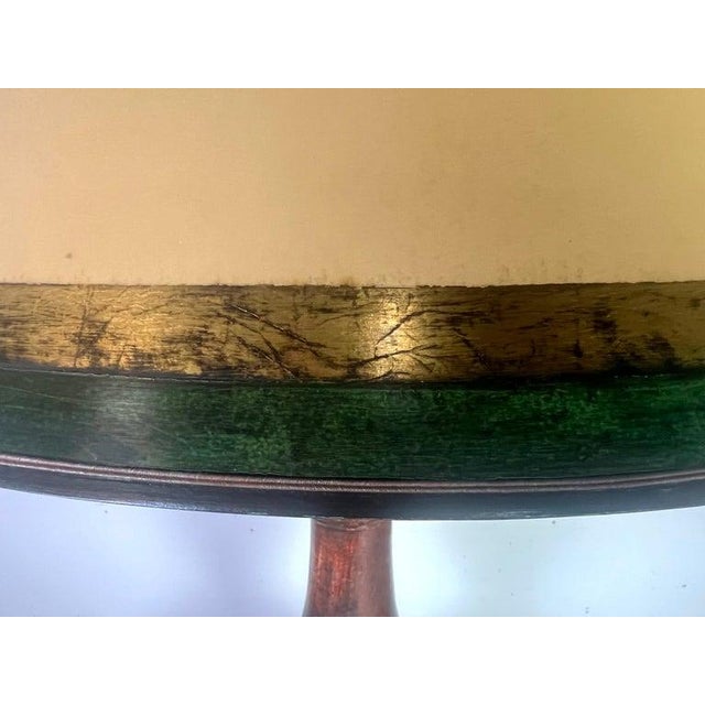 18th Century Baroque Standing Lamp, Carved Wood Base, Parchment Shade For Sale - Image 9 of 17