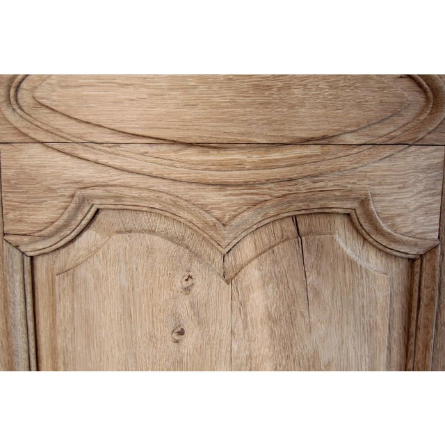 19th Century French Provincial Bleached Oak Wardrobe For Sale - Image 18 of 18