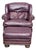 Late 20th Century Hancock & Moore Burgundy Leather Club Chair Arm Chair W Match Ottoman Made in the Usa For Sale