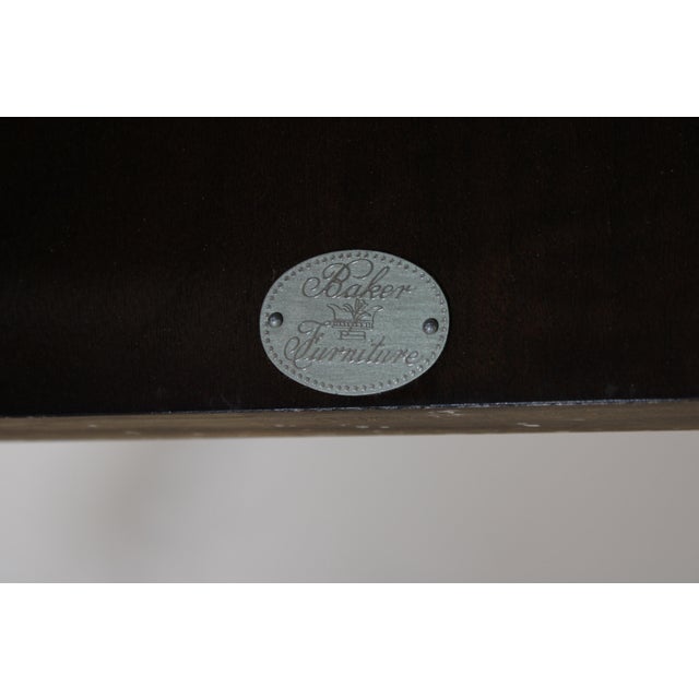 Baker Leather Mahogany Mid Century Modern King Size Bed For Sale - Image 16 of 16