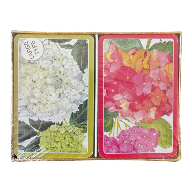 Caspari Endless Summer Double Deck Bridge Playing Cards Jumbo Type For Sale