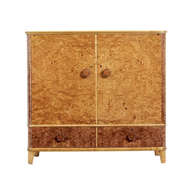 20th Century Swedish Burr Elm Cabinet For Sale - Image 12 of 12