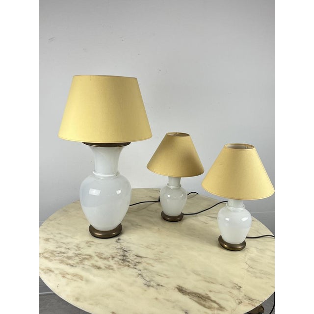 Murano Glass Table Lamps by F. Fabbian, 1970s, Set of 3 For Sale - Image 14 of 14
