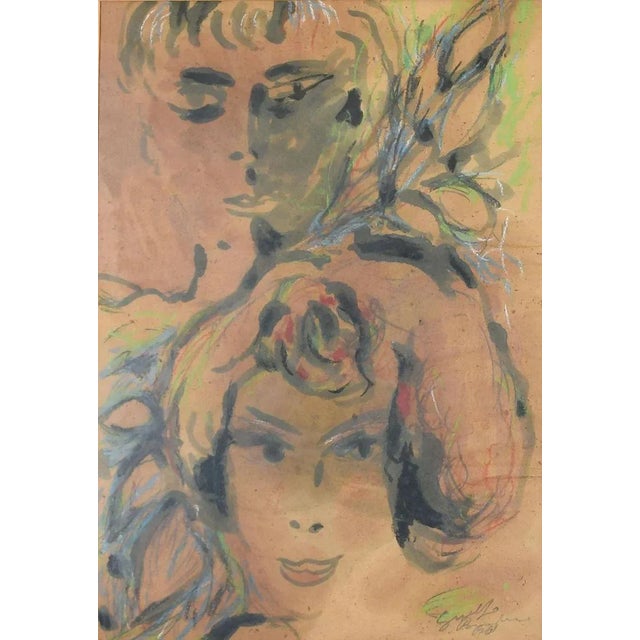 Women - Original Watercolor by Guelfo Bianchini - 1961 1961 For Sale - Image 4 of 4