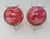 Mid-Century Modern Set of 2 Grand 8" Princess House "Heritage" Cranberry Glass Rose Bowls - Circa 1974 For Sale - Image 3 of 11