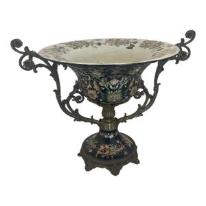 Miramar‑Style Porcelain & Bronze Centerpiece
