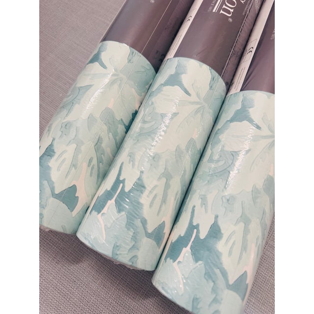 Traditional Cole & Son Great Vine Wallpaper Aqua 98/10048 - 3 Euro Rolls For Sale - Image 3 of 4
