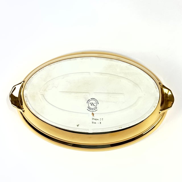 Stunning Vintage Mid-Century Modern Gold Lusterware Covered Casserole Dish by Royal Worcester, Made in England For Sale - Image 14 of 15