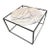 Modern White Marble Coffee Table – Minimalist Stone Design For Sale