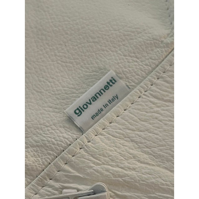 Giovannetti Collezioni "Friends Light" Modular Sofa - White Italian Leather For Sale - Image 10 of 11