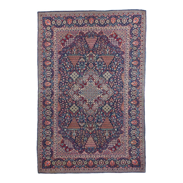 Antique Kashan Dabir Rug 4'4'' x 6'8'' For Sale