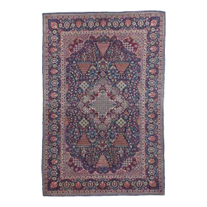 Antique Kashan Dabir Rug 4'4'' x 6'8''