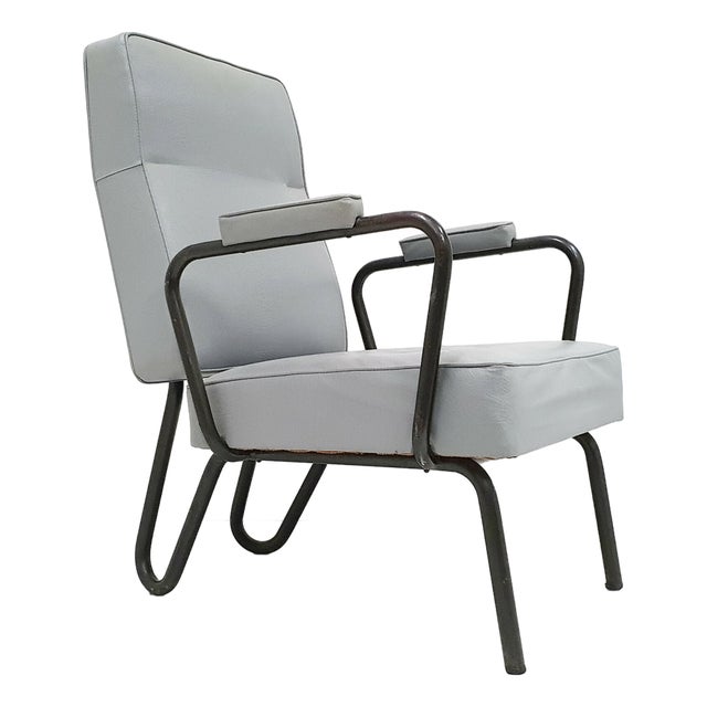Vintage Armchair by Jacques Hitier for Tubauto, 1950s For Sale