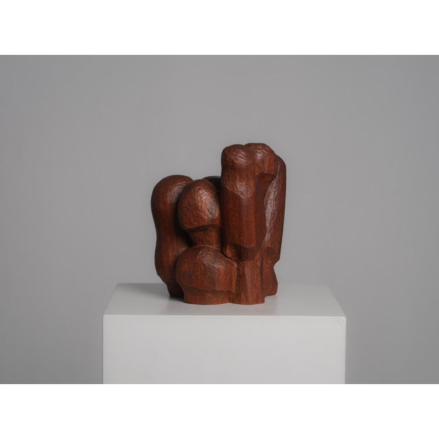 Abstract Carved Wood Sculpture, 1980s, Wood For Sale - Image 9 of 9