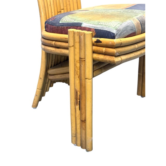 Beige Arthur Edwards for McGuire Sculptural Set of 6 High Backed Rattan Chairs For Sale - Image 8 of 11