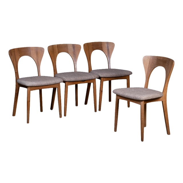 Vintage Danish Peter Chairs by Niels Koefoed, 1970s, Set of 4 For Sale