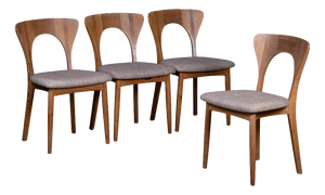 Vintage Danish Peter Chairs by Niels Koefoed, 1970s, Set of 4