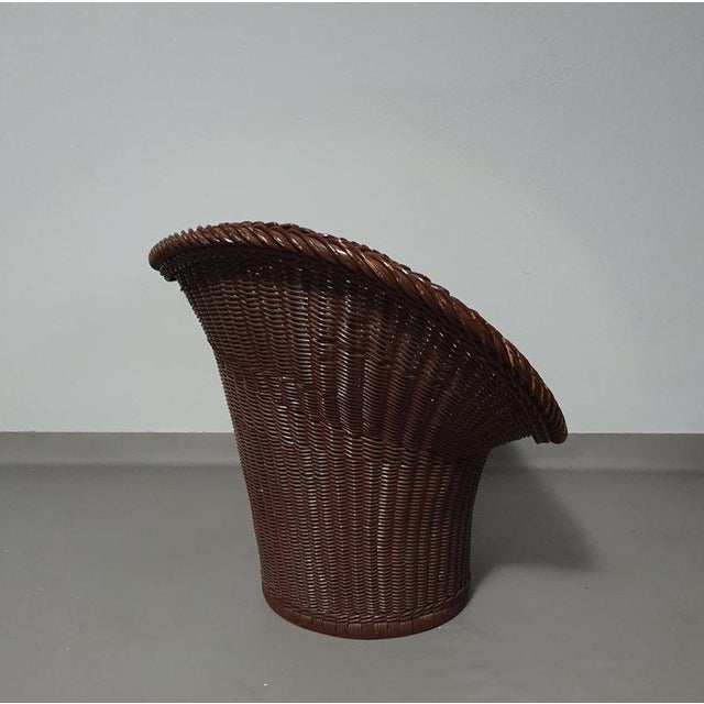 Egon Eiermann Wicker Model E20 Chair by Egon Eiermann for Heinrich Murmann, 1957 For Sale - Image 4 of 12