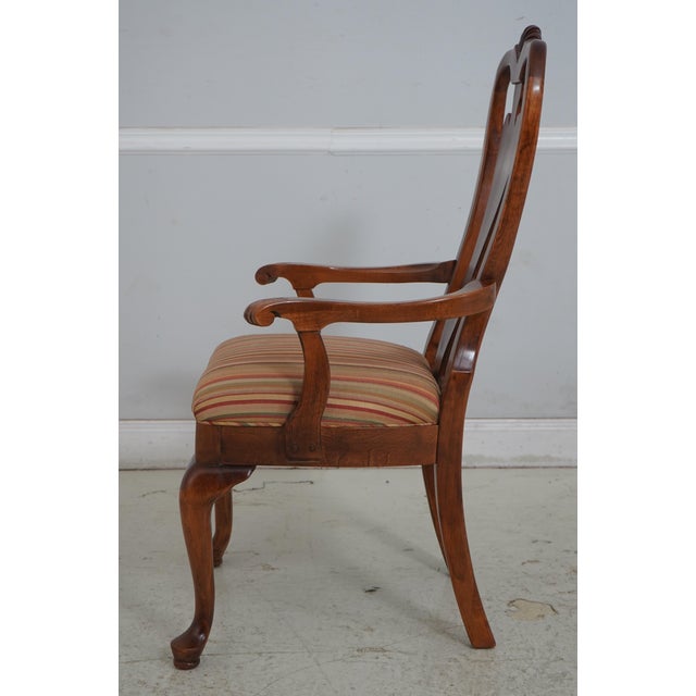 Queen Anne Set of 6 Cherry Queen Anne Dining Room Chairs For Sale - Image 3 of 18